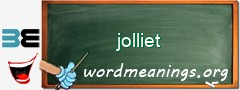 WordMeaning blackboard for jolliet